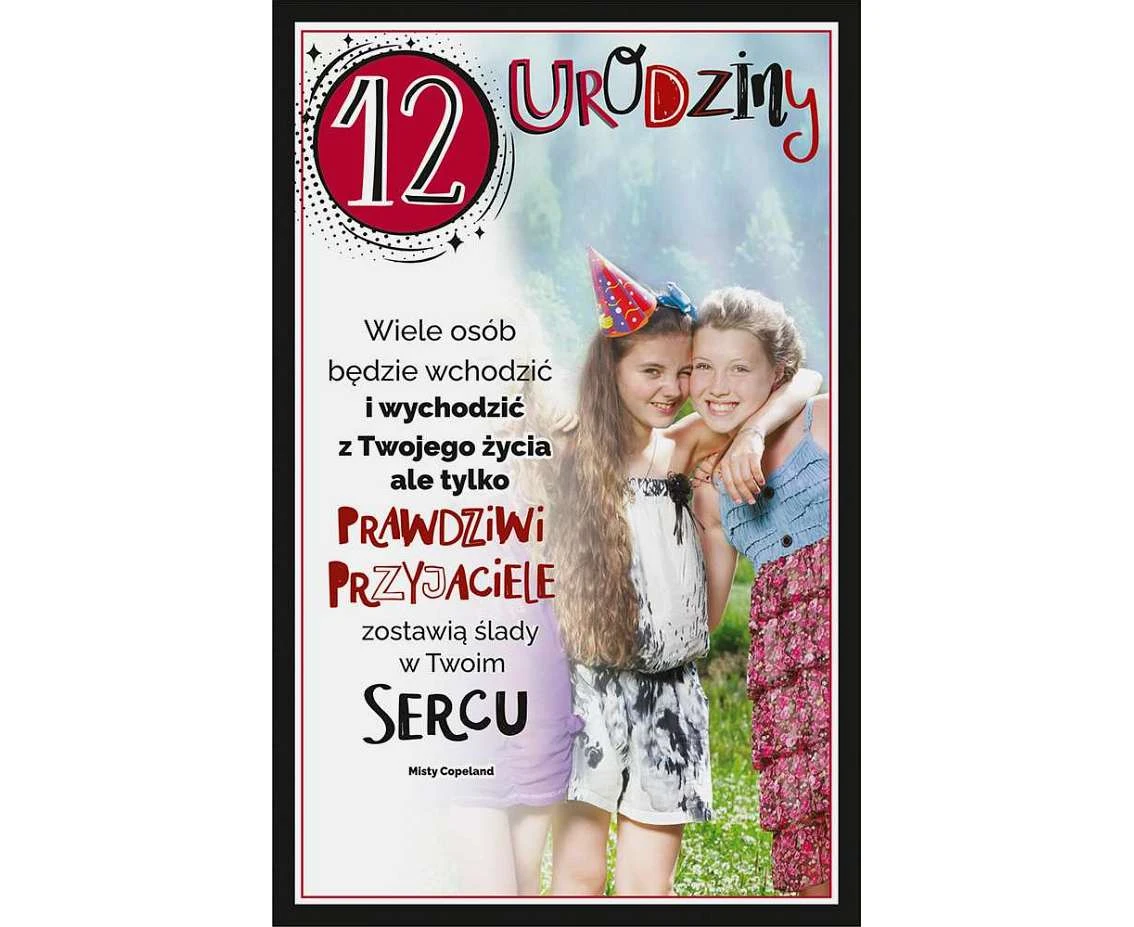 Birthday Card 12th Birthday, Friendship, 13x20,5 cm